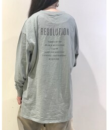 Minun. | バックロゴロング丈カットソー(Tシャツ/カットソー)