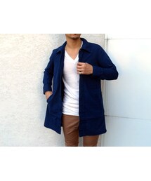 REMI RELIEF | ◆REMI RELIEF  INDIGO CHAMBRAY COAT(その他アウター)