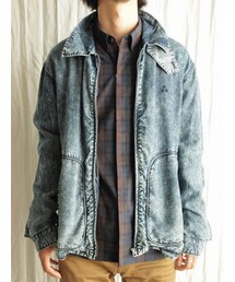 THREE BLIND MICE | THREE BLIND MICE TENCEL DENIM CHEMICAL BLEACH DRIZZLER(その他アウター)