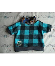 Handmade | tetote/ブロックチェックタートルドルマンプル(Tシャツ/カットソー)