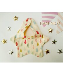 Handmade | リバーシブルスタイ スター しずくver(スタイ/よだれかけ)