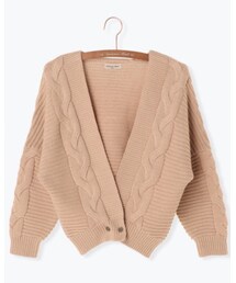 Samansa Mos2 | ケーブルニットカーディガン(カーディガン/ボレロ)