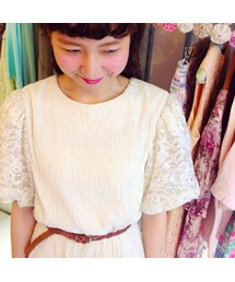 袖レースワンピース(USED)(ワンピース)