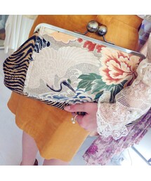 鶴クラッチバッグ(VINTAGE)(クラッチバッグ)