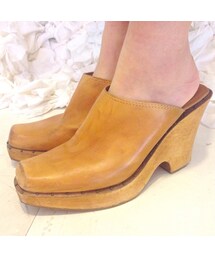 ウッドソールサンダル(VINTAGE)(サンダル)