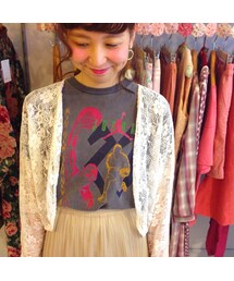 ドルマンスリーブのレースガウン(USED)(その他アウター)