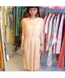 60's総レースのノースリーブワンピ(VINTAGE)(ワンピース)