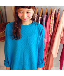 ターコイズブルーのニット(USED)(ニット/セーター)