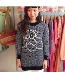 黒のくまちゃんニット(USED)(ニット/セーター)