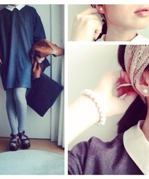 grunツインパールイヤリング(イヤリング)