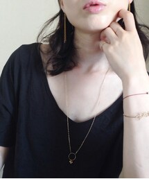 grün | K14gfリングがついたネックレス。(ネックレス)