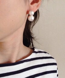 grün | ツインパールピアス(ピアス（両耳用）)