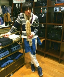 MEN'S BIGI | シワ加工スプリングストール(ストール/ショール)