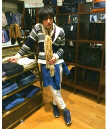 MEN'S BIGI | ホワイトパンツ/5Pスリムテーパード(その他パンツ)