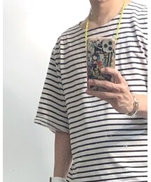 筋肉強調ボーダーT shirt | Tシャツ/カットソー