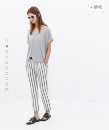 ZARA TRF | ストライプパンツ(その他パンツ)