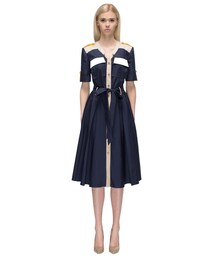  'Blue Shirt Dress' by LATTORI designer dresses(ドレス)