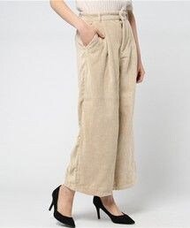 Honeys | あたたかみのあるコーデュロイ生地ワイドパンツ(その他パンツ)