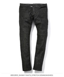 n(n) BY NUMBER (N)INE | 直営店限定_SKINNY PANTS_STRETCH DENIM(WASHED)(デニムパンツ)
