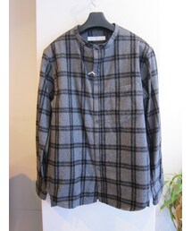 THREE BLIND MICE | CHAGGY CHAECK NON COLLAR SHIRTS(シャツ/ブラウス)