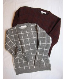 THREE BLIND MICE | WINDOW PANE KNIT(ニット/セーター)