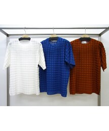 THREE BLIND MICE | 3D 格子柄S/S TEE(ニット/セーター)