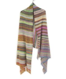 KADA998W モヘヤボーダーショール(マフラー)