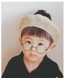 ハリーポッターw | ハンドメイドの麦わらベレー帽がお気に入り❤︎丸めがねかけるとハリーポッター感がすごいw(その他)