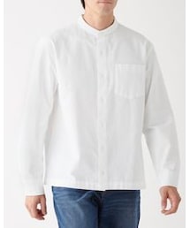 無印良品 | 新疆綿オックススタンドカラーシャツ(シャツ/ブラウス)