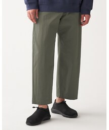 MUJI Labo | 綿混撥水ワイドパンツ(チノパンツ)