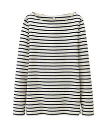 UNIQLO | ボーダーボートネックカットソー(Tシャツ/カットソー)