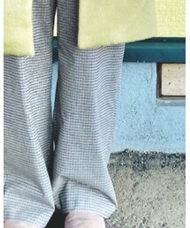 UNIQLO | ハイウエストチェックパンツ(パンツ)