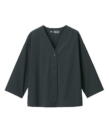 無印良品 |  水を弾くストレッチカーディガン 黒(カーディガン/ボレロ)