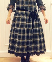 PINK HOUSE | チェックジャンパースカート(ワンピース)