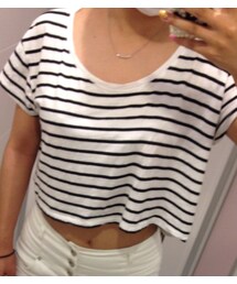 ZARA | ボーダートップス(Tシャツ/カットソー)