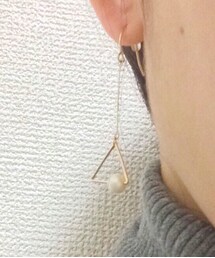 no brand | さんかくパールピアス(ピアス（両耳用）)