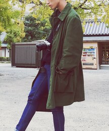 A ROOM MODEL | 長版軍綠大衣
(トレンチコート)