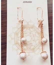 Handmade | 友人から頂いたハンドメイドのピアス💝(ピアス（両耳用）)