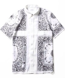 OF THE NEIGE STYLE | クロスパターンハーフシャツ(シャツ/ブラウス)