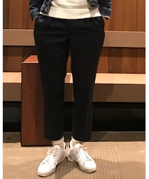 EDIFICE | ストライプワイドテーパード(スラックス)