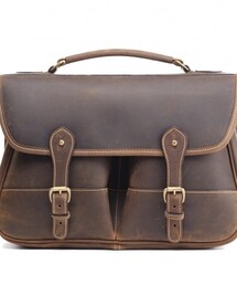 TUSTING | Tusting Porter Satchel in Aztec Crazyhorse Leather(メッセンジャーバッグ)
