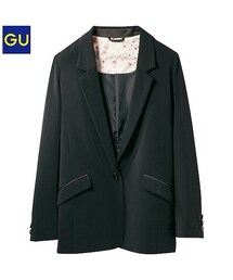 黒テーラードジャケット(gu)(テーラードジャケット)