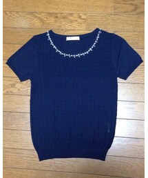 no brand | 半袖 ネイビー(ニット/セーター)