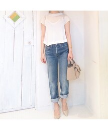 mame | Crew Neck Sheer Blouse(シャツ/ブラウス)