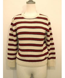 PHEENY | Aze border knit(ニット/セーター)