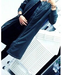 ZARA | ロングブルゾンのカーキー色      (ジャケット/アウター)