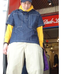 Johnbull | 小窓①　JOHNBULL　WWⅡ　デニムDeckJacket　半そでにcustom！(カバーオール)