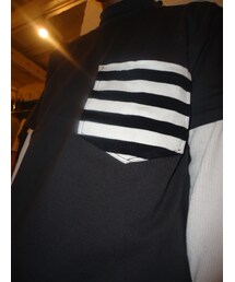 小窓⑧　デカポケでボーダーで！って事で世界に一枚！(Tシャツ/カットソー)