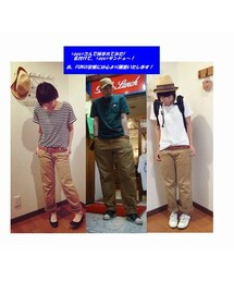 *ayu*さんのチノコーデで挟んでみた!名付けて「*ayu*サンド」(^_^)(チノパンツ)