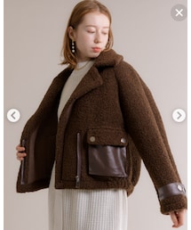 DOLLUPOOPS | ボアスクエアポケットジャケット(ジャケット/アウター)